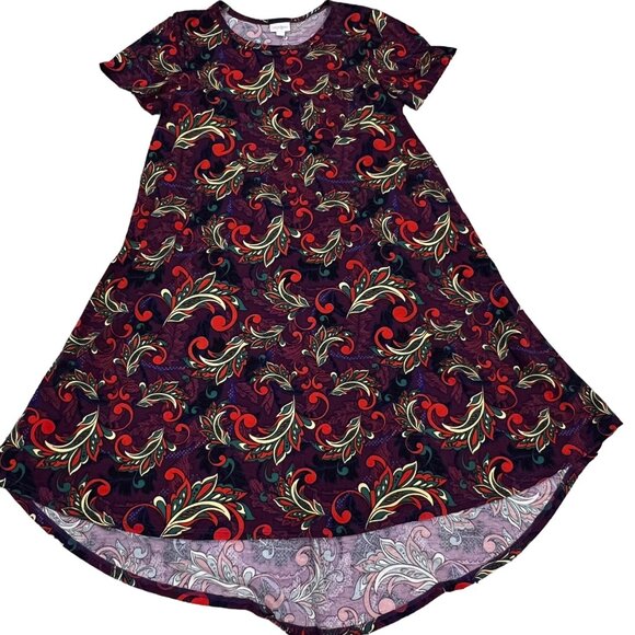 LuLaRoe Carly Swing Dress Hi/Low Paisley Print - Picture 1 of 4